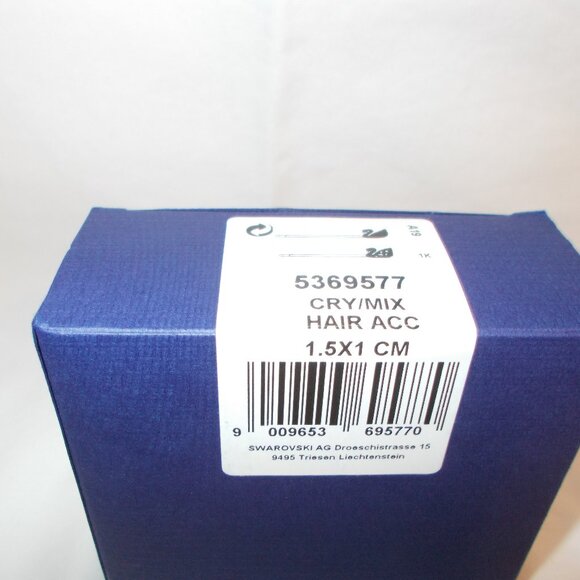 Swarovski silver and rose gold swan bobby pins 5369577 - Picture 2 of 7